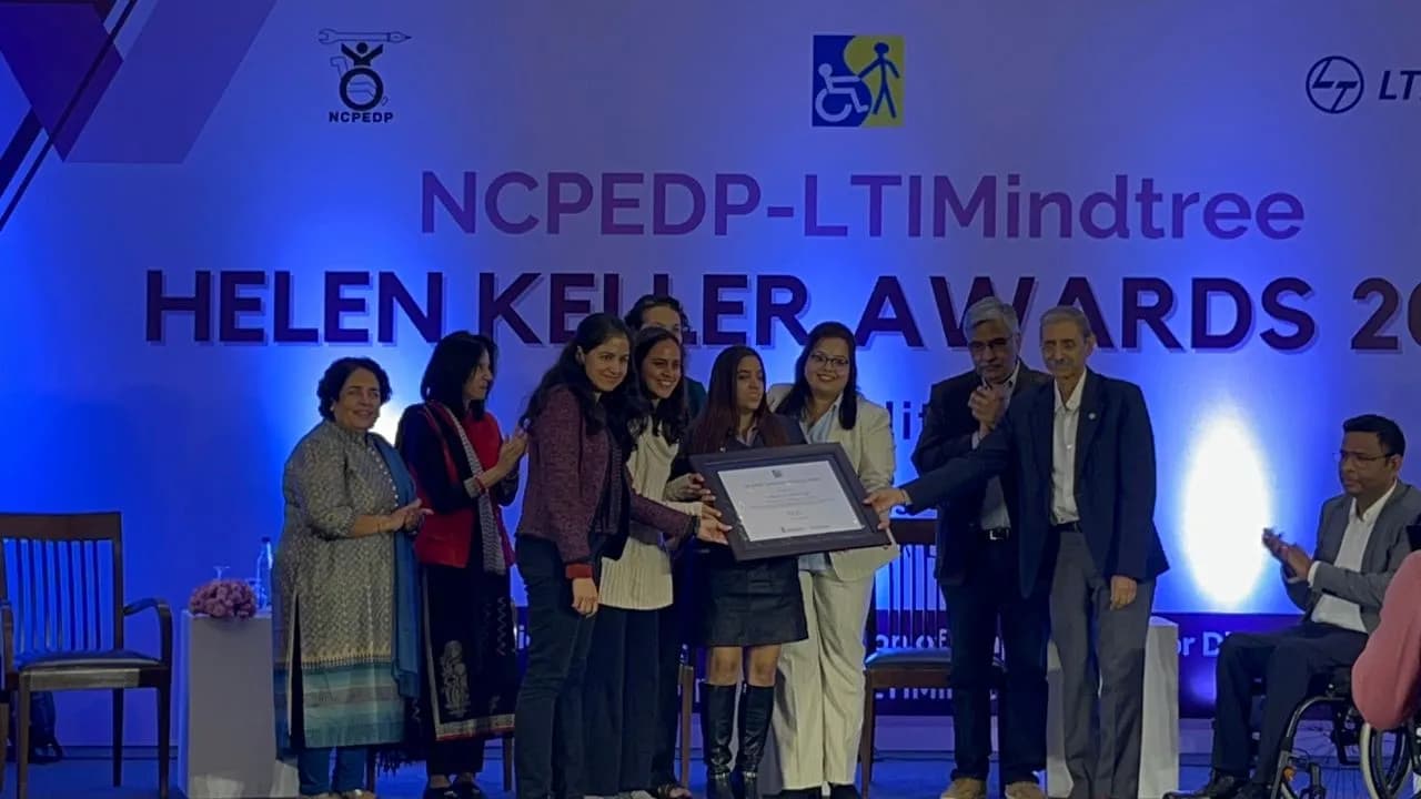 The Atypical Advantage team receiving the NCPEDP Helen Keller Award