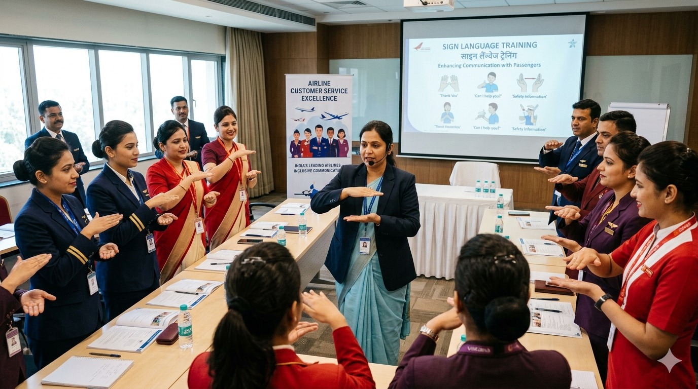 IndiGo airline employees trained in Indian Sign Language for accessible travel